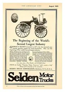 1920 Selden Motor Trucks advertisement