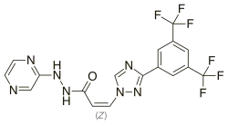 Skeletal formula of selinexor