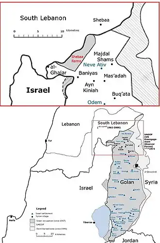 Location of Ghajar