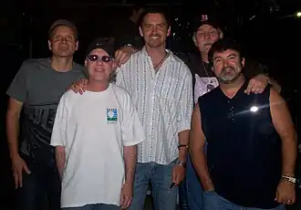 Shenandoah in July 2008. L-R: Mike Folsom, Stan Munsey, Jimmy Yeary, Jim Seales, Mike McGuire.