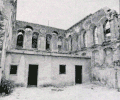 The shell of the destroyed yeshiva, undated