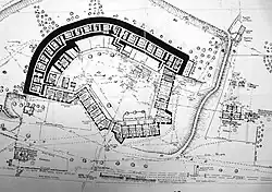 Plan of the lower (magazines) level