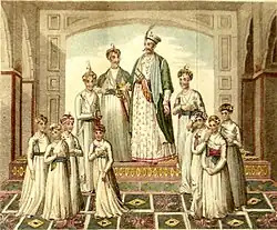Shuja-ud-Daula and his sons and relative