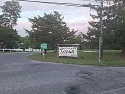 Sign stating the community's name