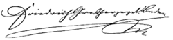 Frederick I's signature