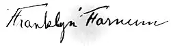 Cursive signature in ink