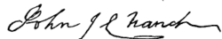 John Joseph Chanche's signature