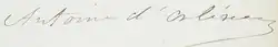 Prince Antoine's signature