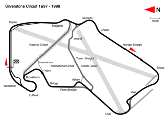 Silverstone Circuit in its 1998 configuration