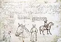 Sketches of John VIII at the Council of Florence, by Pisanello