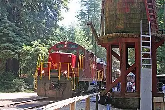 The Skunk Train at Northspur in 2005