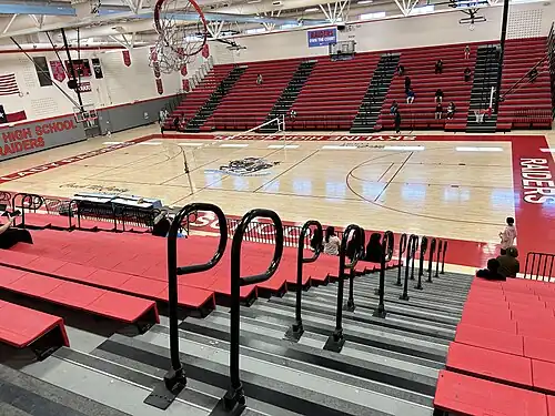 Interior of the Coach J.D. Mayo Gymnasium