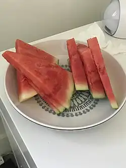 Slices of watermelon.