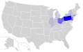 The language spread of Slovak in the United States according to U. S. Census 2000 and other resources interpreted by research of U. S. English Foundation, percentage of home speakers