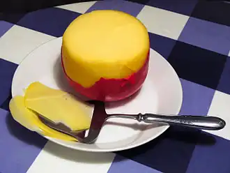 Small, spherical Edam cheese