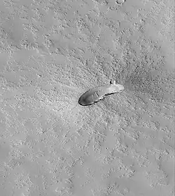 Small volcano in Phoenicis Lacus quadrangle. Image covers a distance 1.9&nbsp;mi (3.1&nbsp;km) long.