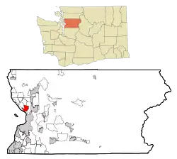 Location of Shaker Church, Washington