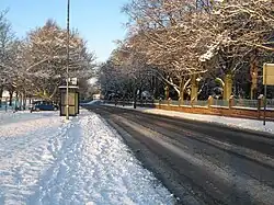 Snow covered A1130 north-bound to the A66