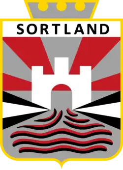 Former coat of arms of Sortland (1950s-1985)