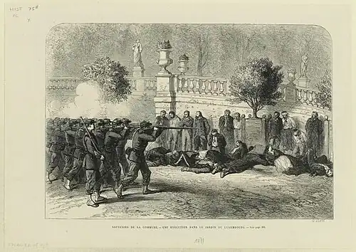 Execution of Commune prisoners at the Jardin du Luxembourg, 4 June 1871