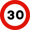 R-301 Maximum speed limit (30 km/h)