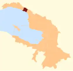 Location of Repino in Saint Petersburg