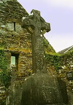 High cross in the Catholic Gobnait's Abbey.