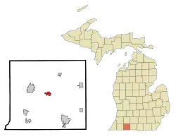 Location of Centreville, Michigan