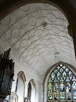 Ceiling and east window