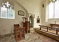 Chancel north side with vestry door