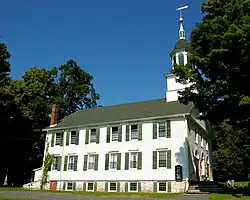 West side of Federal style Church.