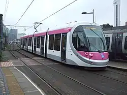 Urbos 3 No.35 approaching St Paul's tram stop