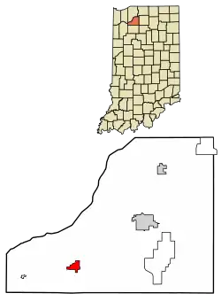 Location of North Judson in Starke County, Indiana.