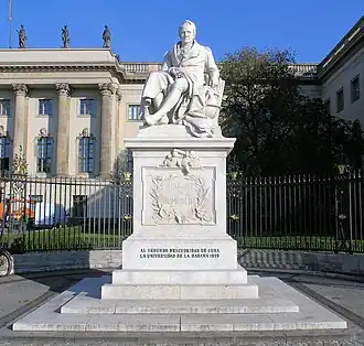 Alexander von Humboldt Memorial in Berlin, Unter den Linden