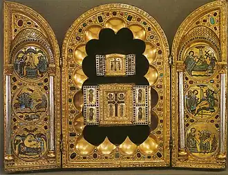 The Stavelot Triptych is an example of Mosan art, The Morgan Library & Museum, New York City