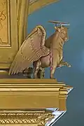 Bulgarian St. Stephen Church; statue of a winged ox representing Luke the Evangelist.