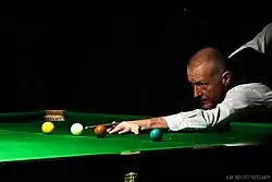 Steve Davis playing snooker