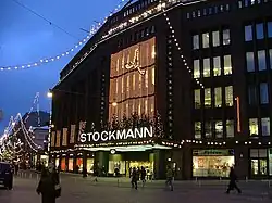 The Stockmann department store with its Christmas decorations