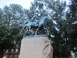 The Thomas Jonathan Jackson sculpture in downtown Charlottesville, Virginia