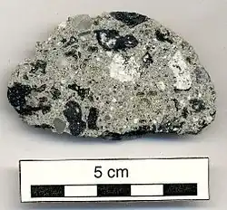 Suevite from an impact crater at Lahojsk, Belarus