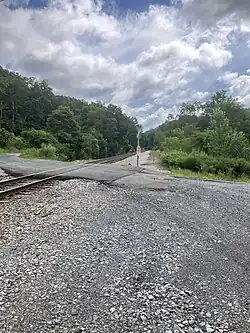 Railroad tracks in Surveyor, West Virginia