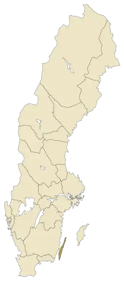 Location of Öland in Sweden