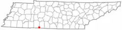 Location of Iron City, Tennessee