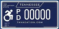 Tennessee disabled plate 2023