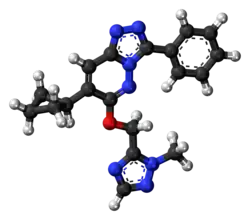 Ball-and-stick model of the TP-13 molecule