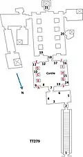 Plan of Pabasa's tomb, TT279
