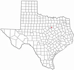 Location of Lake Pat Cleburne, Texas