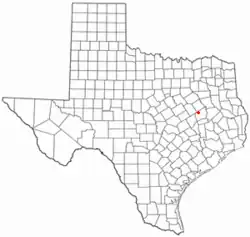 Location of Jewett, Texas