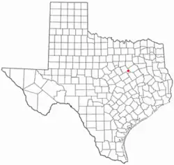 Location of Malone, Texas