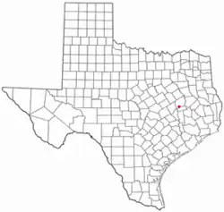 Location of Normangee, Texas